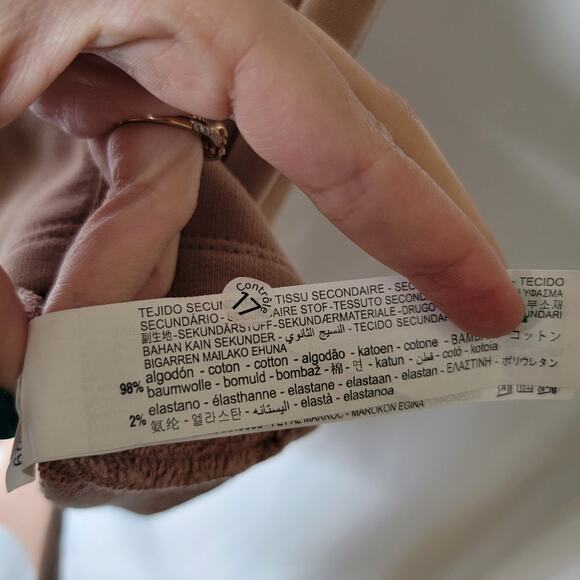 Zara Peach Pink Ribbed High Waisted Knit Bike Short Skirt Skort Size Small - Picture 9 of 12